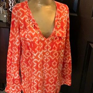 MICHAEL MICHAEL KORS V NECK BLOUSE LONG SLEEVE.